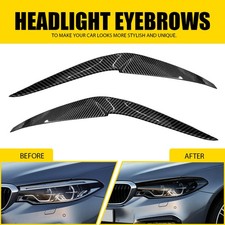 For 2017-22 Bmw G30 530i 540i M550i Headlight Eyebrow Trim Carbon Fiber Covers