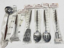 NIP EKCO Eterna Canoe Muffin 6 pc Serving Utensils Composite Handles EXC New