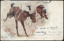 GB. Used F Mason Postcard It was a Cruel Parting 1904 Mortlake