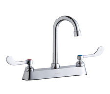 Elkay LK810GN04T4 8" Centerset Exposed Deck Faucet w 4" Gooseneck Spout - Chrome