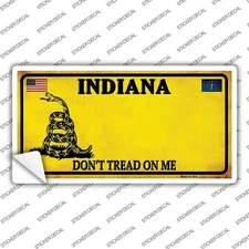 Indiana Don't Tread on Me Vinyl Decal Stickers - Various Sizes