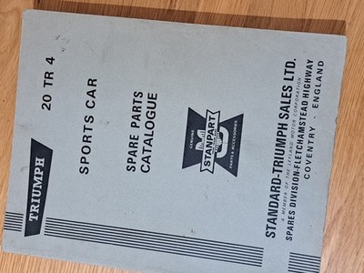 Genuine Triumph TR4 Parts Book 510978 Second Edition