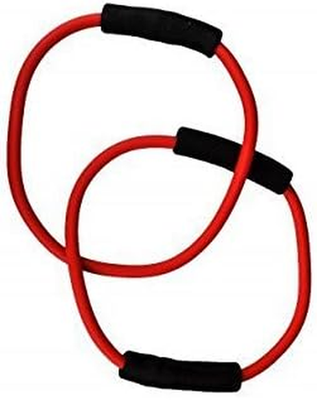 #ad #ad Double Tubing Exercise Bands Medium Resistance Red amp; Black 2 Levels 1 Co $25.47