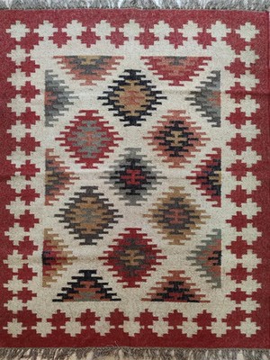 Hand Knotted Wool Jute Kilim Rug Color Multicolor Handmade Design Carpet Rug