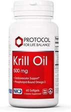 Protocol For Life Balance - Krill Oil 500mg 60 Softgel Capsules