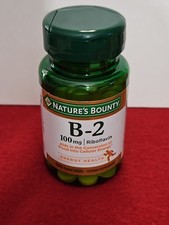 Nature's Bounty Vitamin B-2 100mg Riboflavin 100 Caps Exp: 1/29