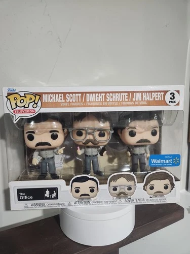Funko Pop! The Office Utica Prank 3-Pack Michael, Dwight, Jim Walmart Exclusive