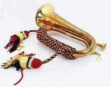 Boy Scout Brass and Copper Blowing Bugle Attack War Command Signal Horn 10.6" In