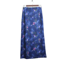Vintage 90s Maxi Skirt Size Small Dark Floral Romantic Feminine Grunge Fairy Y2K