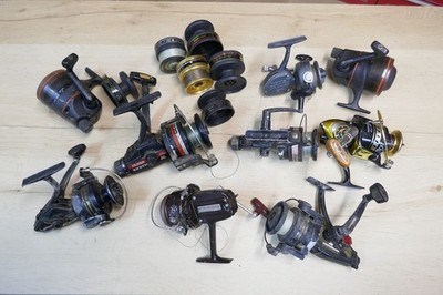 9x Angelrollen Konvolut teils Vintage