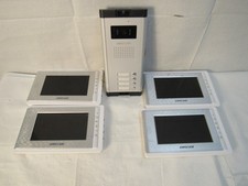 AmoCam Video Doorbell Outside Unit and 4 Screens For Parts and Repairs