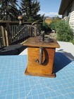 Vintage Antique Coffee Grinder Mill Wood & cast metal