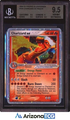 Pokemon 2004 Charizard ex 105/112 Holo EX FireRed & LeafGreen BGS 9.5