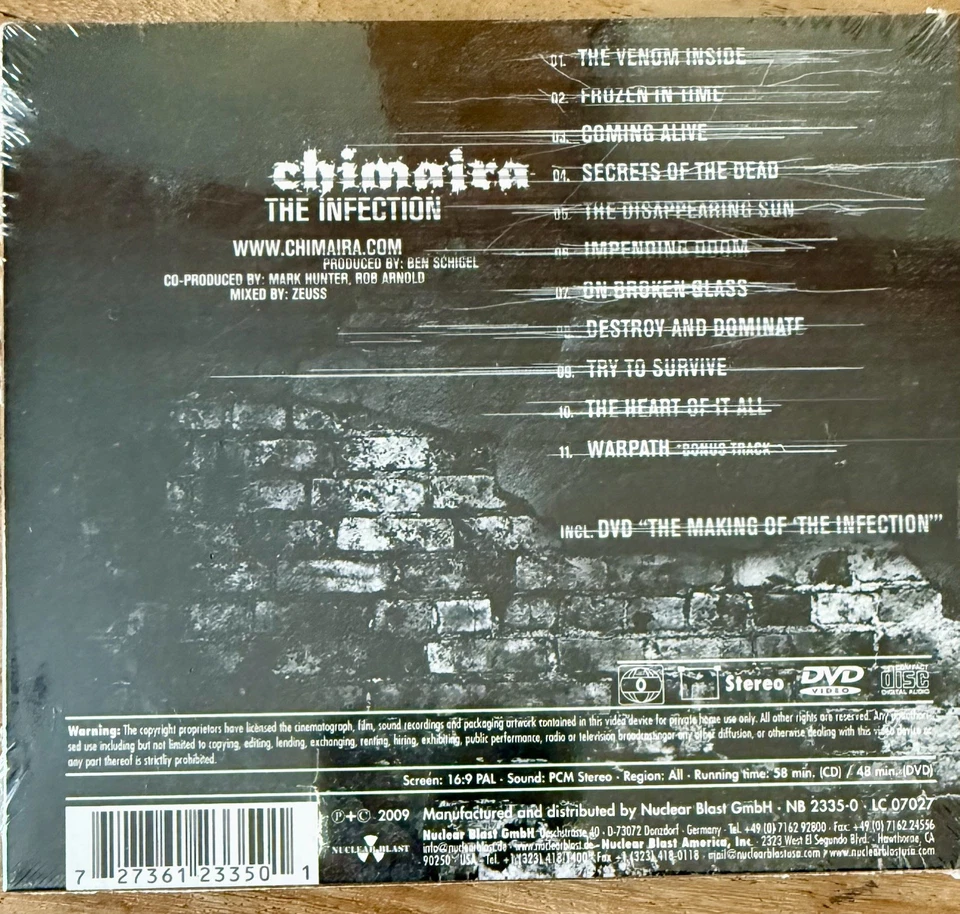 Chimaira “The Infection” 2009 Ltd CD/DVD • NEW & SEALED • Gojira Slayer Unearth - Bild 2 von 2