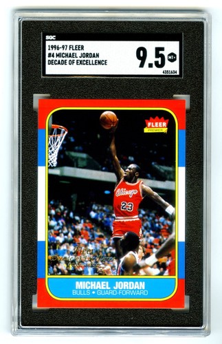 MICHAEL JORDAN~1996 FLEER DECADE of EXCELLENCE (1986-1996) SGC-9.5