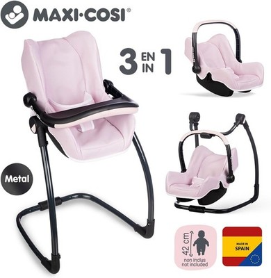 SMOBY 7600240242 Maxi Cosi Puppenhochstuhl 3 In 1