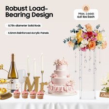 10pcs Wedding Flower Stand Display Rack Clear Acrylic Vase Centerpiece 23.6" H