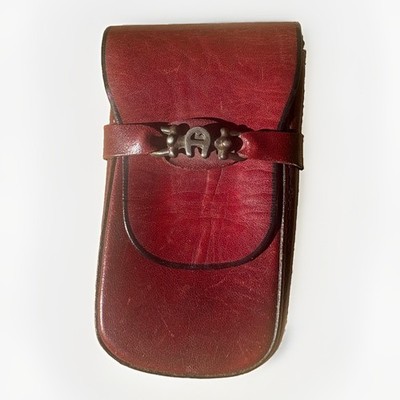 Vintage 60s 70s ETIENNE AIGNER Handmade Leather Cigarette Case Pouch RARE ITALY