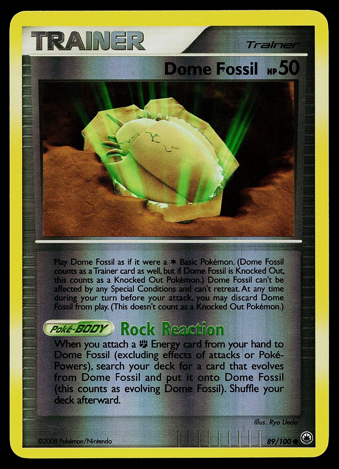 Pokemon Card - Dome Fossil Majestic Dawn 89/100 Common Reverse Holo