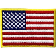 Amerikanische Flagge Aufnäher bestickt Bügelpatch mit Klebstoff 8,6cm