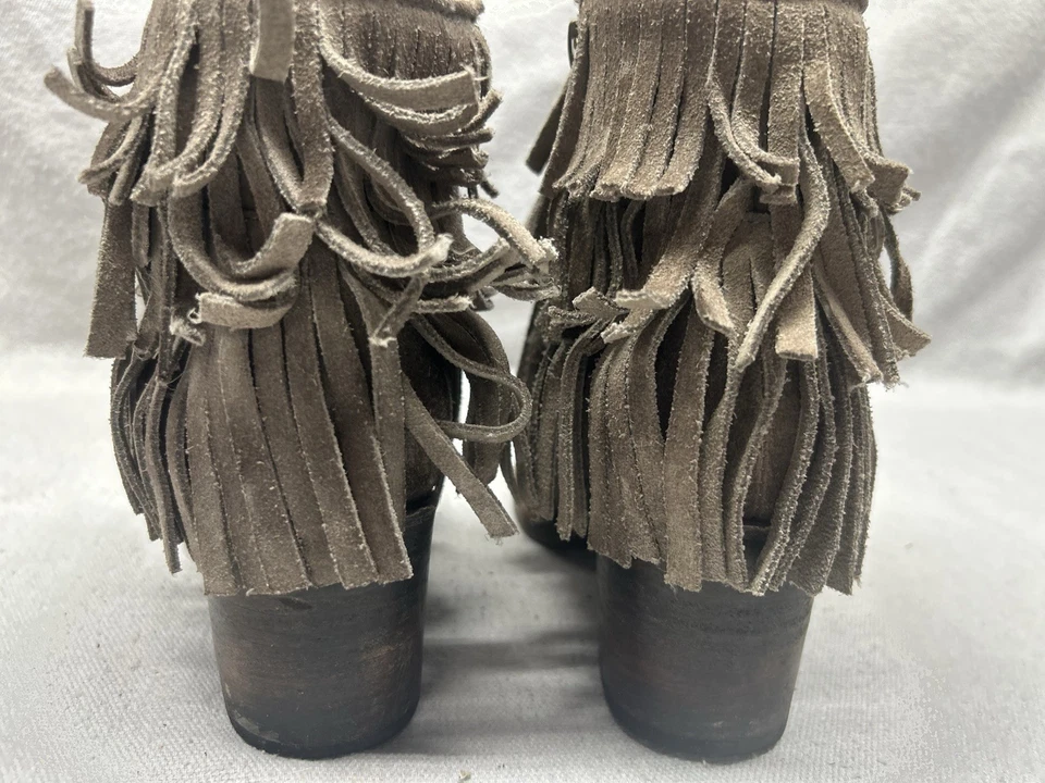 Botines Freebird by Steven Belle con flecos para mujer marrón gamuza Western Boho talla 6 Foto 4 de 4
