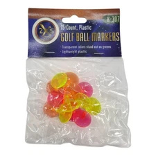 Vintage 2XS Sports Golf Ball Markers 15 Count Plastic Multicolor K-307