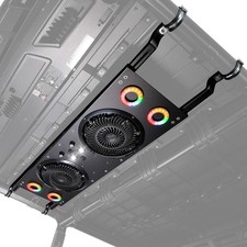 UTV Cab Cooling Fan RGB Light Mount Roof for Polaris Ranger/Defender/UForce/RZR