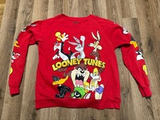 Looney Tunes Sweater, Youth Boys Size Medium, Red, Looney Tunes Characters