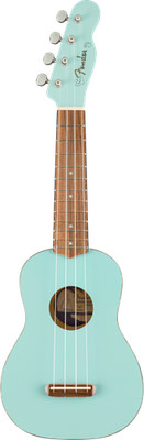 Fender Venice Soprano Uke, Walnut FB, Daphne Blue-DS