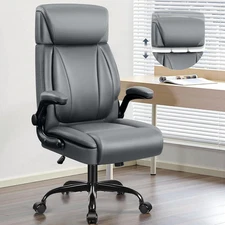 Leather Office Chair, Big and Tall Office Executive Breathable PU Computer Chair