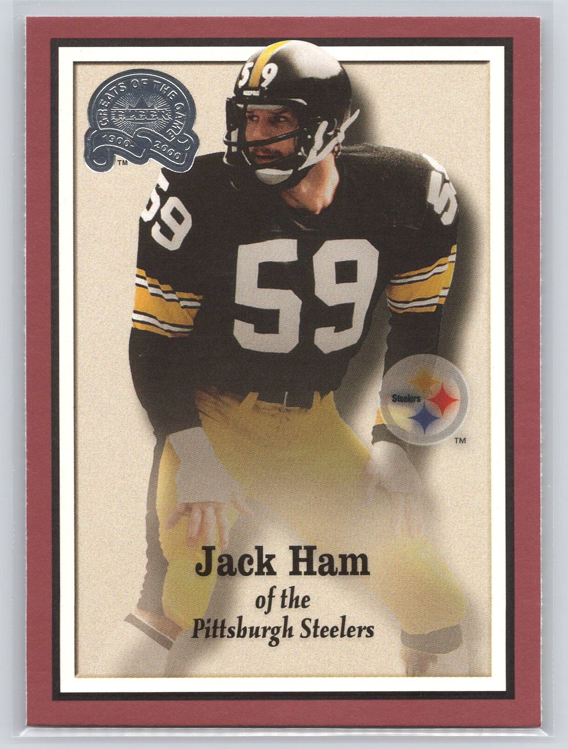 2000 Fleer Greats of the Game #45 Jack Ham - Steelers - HOF