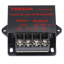DC 24V to 12V 10A Step down Converter, 120W 10A Power Buck Voltage Regulator Red