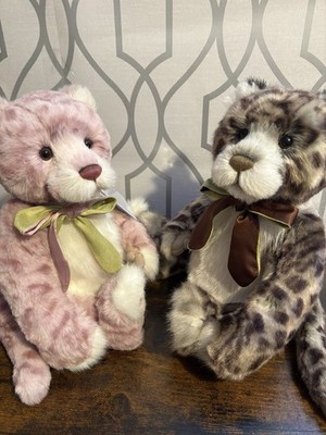 Charlie Bears Fiddle Faddle & Flapdoodle Plumo Limited Edition Leopards Set Tags