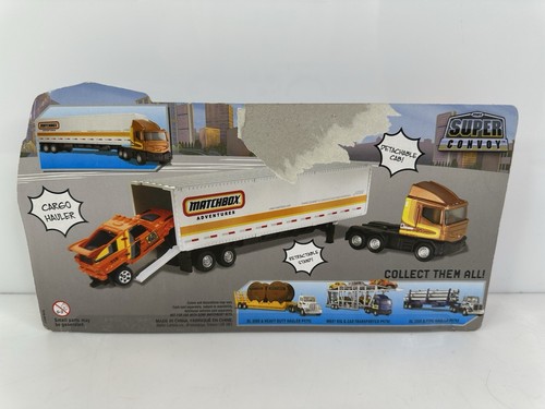 Matchbox Super Convoy MBX Rig & Box Trailer Gold White HTF - Picture 2 of 5