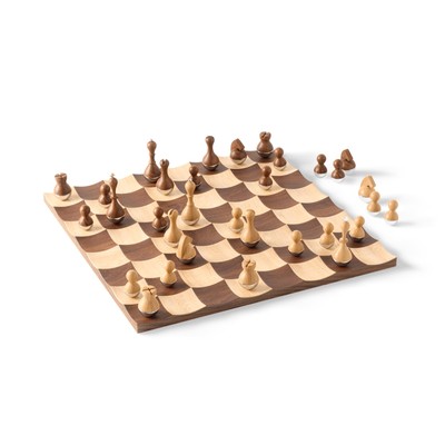 Umbra Wobble Chess Set 15 x 15 x 1 Inch (38 x 38 x 3 cm),Contemporary Chess