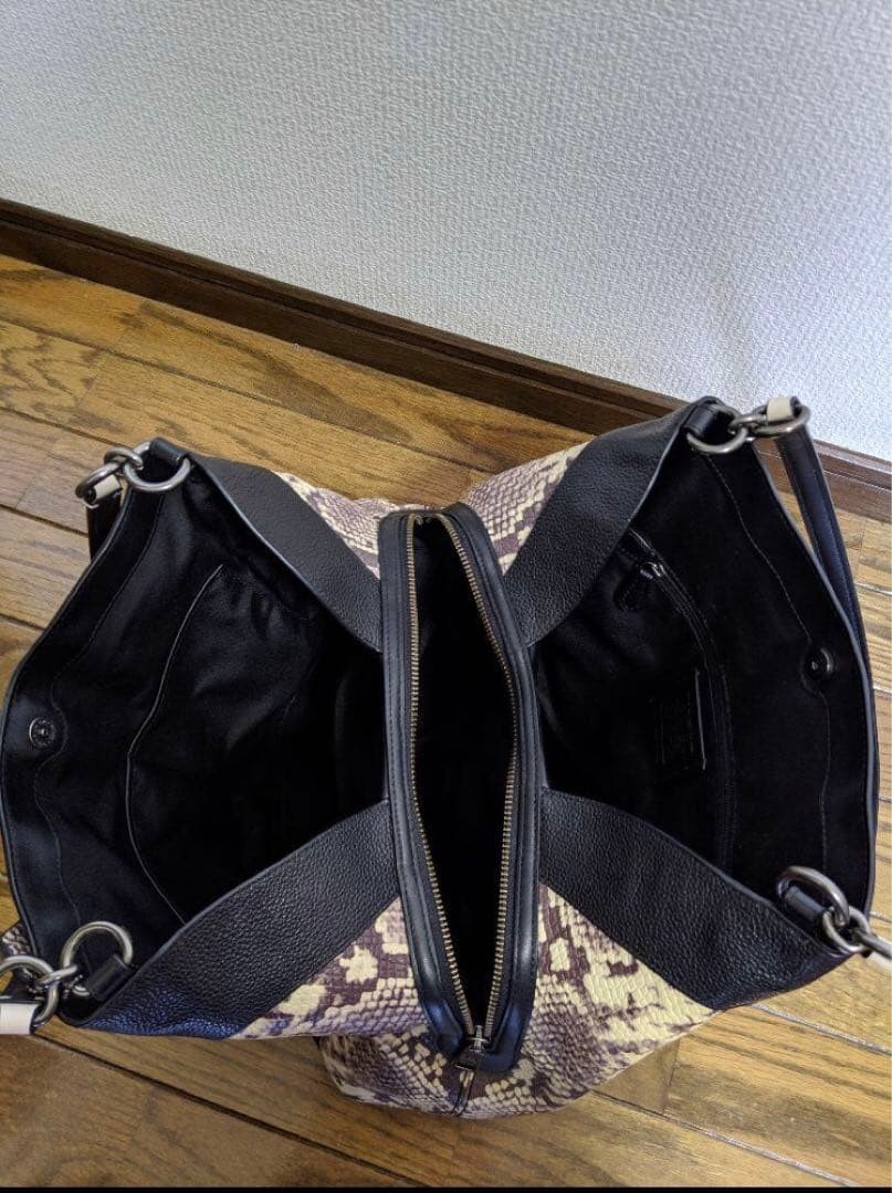 Coach Black Python Pattern COACH Shoulder Bag - image 3