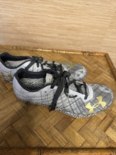 Under Armour UA HOVR Shakedown Track Spikes 3022515-105 Grey New Men's Sz 7-11.5