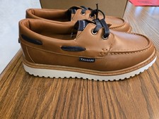 Tahari Reanie Boys Youth Size 4 Brown Dress Loafers Shoes Faux Leather NEW