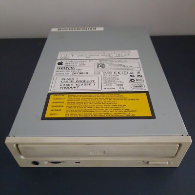 Lecteur Apple Power Mac G3 32X Vintage 1999 Sony CDU701 IDE CD ROM Blanc