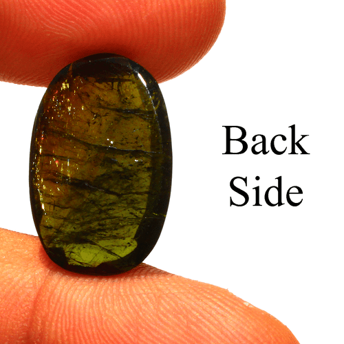 Piedra preciosa suelta sin tratar de 20 mm x 13,1 mm de turmalina verde natural de 8,64 quilates - Imagen 6 de 10