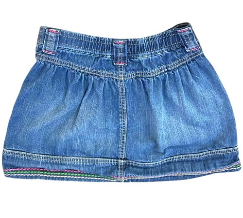 Gymboree Girls Size 8 Cotton Denim Blue Jean Skirt Embroidered Hem 2013 - Picture 2 of 4