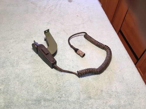 Military Truck Jeep Radio M-80 Microphone With NOS Mount Bracket