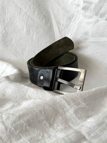 Vintage Diesel Black Leather Belt