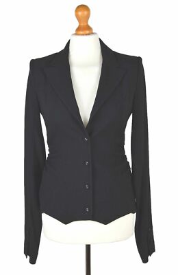 Patrizia Pepe Women's Black Blazer Jacket Schwarze Jacke Size IT 42 EU S