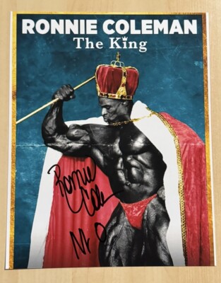 RONNIE COLEMAN HAND SIGNED 8x10 PHOTO AUTOGRAPHED BODYBUILDER LEGEND COA