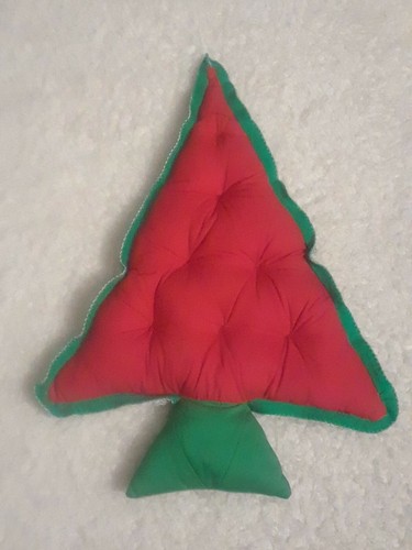 Vintage Handmade Patchwork Christmas Tree Hanging Pillow 24” Tall Holiday Decor - Picture 2 of 12