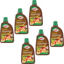 6x Doff Liquid Seaweed Concentrate Organic Plant Food Shrubs Vegetables Feed 1L 4.33 per litre
