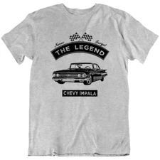 1960 Chevy Impala The Legend Classic Car Vintage Retro T-Shirt Tee Gift New