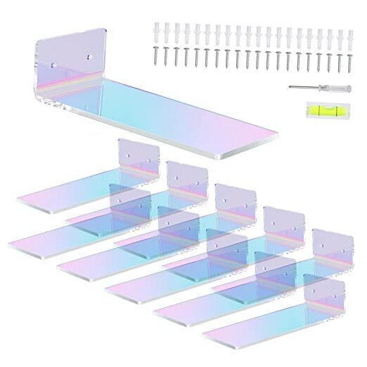 Colorful Acrylic Floating Sport Shoe Shelves, Wall Mounted Shoe Shelves,