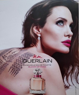 MON GUERLAIN Vintage Print Ad !! New Eau de Toilette PERFUME Angelina 